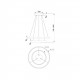 Lampada a sospensione diffusore grande a led in alluminio dal design moderno