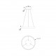 Lampada a sospensione diffusore piccolo a led in alluminio dal design moderno
