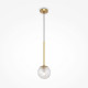 Lampada a sospensione elegante con singolo diffusore in vetro a boccia