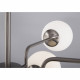 Lampadario elegante in metallo con diffusori in vetro a boccia