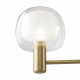 Lampadario elegante struttura in metallo e diffusori in vetro