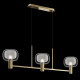 Lampadario elegante struttura in metallo e diffusori in vetro