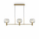 Lampadario elegante struttura in metallo e diffusori in vetro