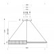 Lampada a sospensione grande a led con diffusore rotondo in vetro