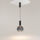 Lampada a sospensione grande a LED design moderno diffusore in vetro rotondo