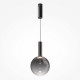 Lampada a sospensione grande a LED design moderno diffusore in vetro rotondo