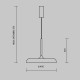 Lampada a sospensione grande a LED diffusore in metallo e paralume in acrilico