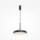 Lampada a sospensione grande a LED diffusore in metallo e paralume in acrilico