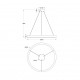 Lampada a sospensione grande con diffusore a led dal design moderno ed elegante
