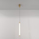 Lampada a sospensione grande con diffusore a led lineare dal design moderno