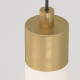 Lampada a sospensione grande con diffusore a led lineare dal design moderno