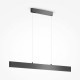 Lampada a sospensione grande con diffusore LED lineare dal design moderno