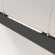 Lampada a sospensione grande con diffusore LED lineare dal design moderno