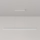 Lampada a sospensione grande con diffusore LED lineare dal design moderno