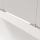 Lampada a sospensione grande con diffusore LED lineare dal design moderno