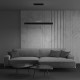 Lampada a sospensione grande con diffusore LED lineare dal design moderno