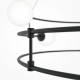 Lampada a sospensione grande struttura in metallo e diffusori a bocce in vetro