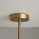 Lampadario moderno in metallo con 6 diffusori a boccia in vetro