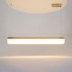 Lampada a sospensione in metallo con diffusore a led in acrilico