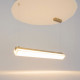 Lampada a sospensione in metallo con diffusore a led in acrilico
