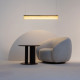 Lampada a sospensione in metallo con diffusore a led in acrilico