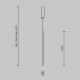 Lampada a sospensione LED con diffusore singolo in alluminio dal design moderno