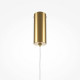 Lampada a sospensione LED con diffusore singolo in alluminio dal design moderno