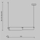 Lampada a sospensione lineare con diffusore a led