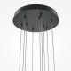 Lampada a sospensione moderna a LED con 9 diffusori pendenti in alluminio