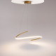 Lampada a sospensione moderna a LED in alluminio con diffusore in acrilico