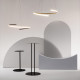Lampada a sospensione moderna a LED in alluminio con diffusore in acrilico
