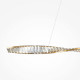 Lampada a sospensione moderna con diffusore a LED in vetro grande