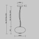 Lampada a sospensione moderna con diffusore ovale in vetro a led dimmerabile