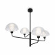 Lampadario moderno con diffusori in vetro a forma di fungo