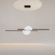 Lampada a sospensione moderna in alluminio con doppio diffusore a led