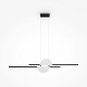 Lampada a sospensione moderna in alluminio con doppio diffusore a led
