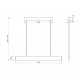 Lampada a sospensione piccola con diffusore LED lineare dal design moderno