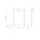 Lampada a sospensione piccola con diffusore LED lineare dal design moderno