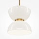 Lampada a sospensione singola moderna con diffusore in vetro a LED