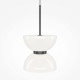 Lampada a sospensione singola moderna con diffusore in vetro a LED