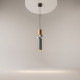 Lampada a sospensione singolo diffusore tubolare in metallo dal design moderno