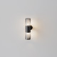 Lampada da muro per esterno struttura in alluminio e doppio diffusore in vetro