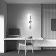 Lampada da parete a LED con struttura in metallo dal design moderno