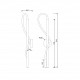 Lampada da parete a LED con struttura in metallo dal design moderno