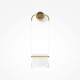 Lampada da parete a LED in metallo con diffusore in vetro dal design moderno