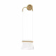 Lampada da parete a LED in metallo con diffusore in vetro dal design moderno
