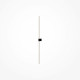 Lampada da parete a LED lineare doppio in alluminio dal design moderno