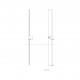 Lampada da parete a LED lineare doppio in alluminio dal design moderno