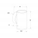 Lampada da parete con diffusore in alluminio dal design moderno ed elegante