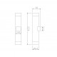 Lampada da parete con doppio diffusore a LED in alluminio dal design moderno